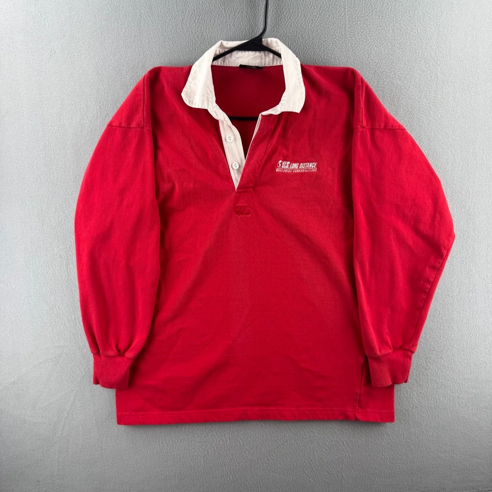 Vintage Canterbury New Zealand Rugby Shirt Mens Large Long Sleeve Cotton Jersey